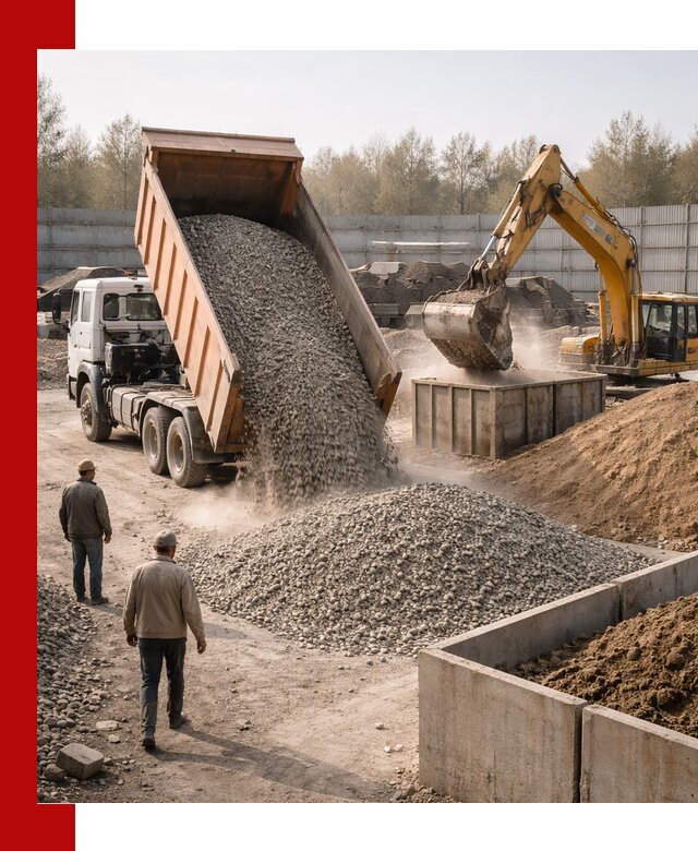 Доставка нерудных материалов с погрузкой и разгрузкой в Орехове-Зуеве