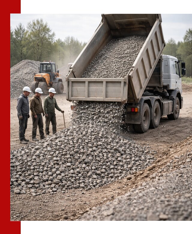 Доставка гравийного щебня фракции 70-120 в Орехове-Зуеве