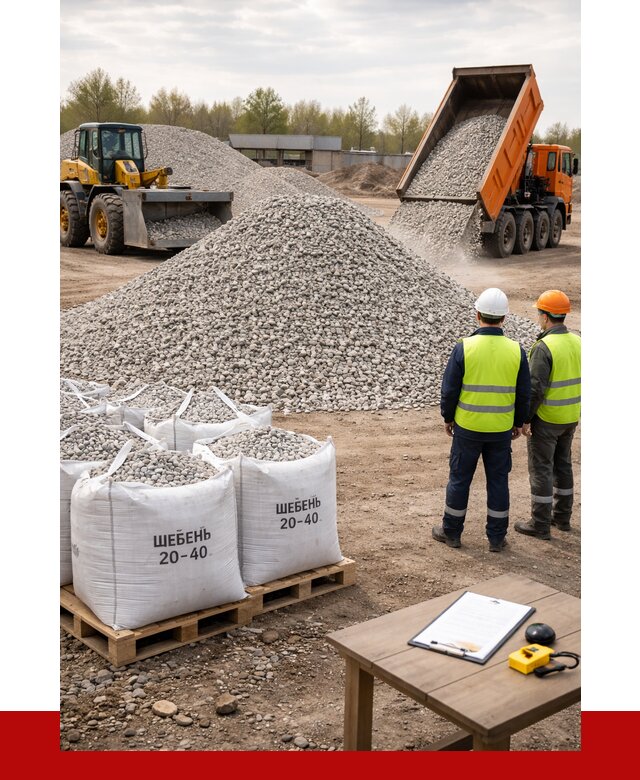 Известняковый щебень 20-40 в Орехово-Зуево от 2188 р. ПРОНЕРУДРхв