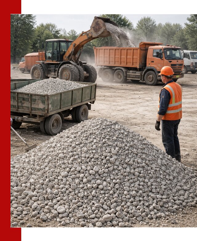 Доставка известнякового щебня фракция 20–40 в Орехово-Зуево