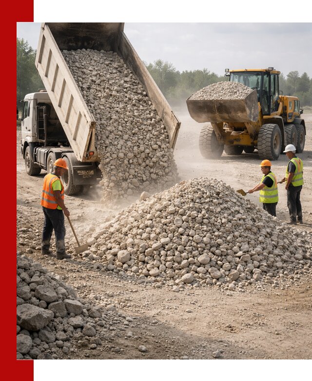 Доставка известнякового щебня фр. 40-70 в Орехово-Зуево