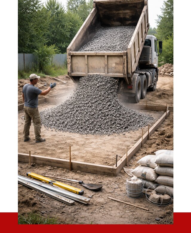 Купить щебень для фундамента в Орехово-Зуево от 4689 р. | ПРОНЕРУДРхв