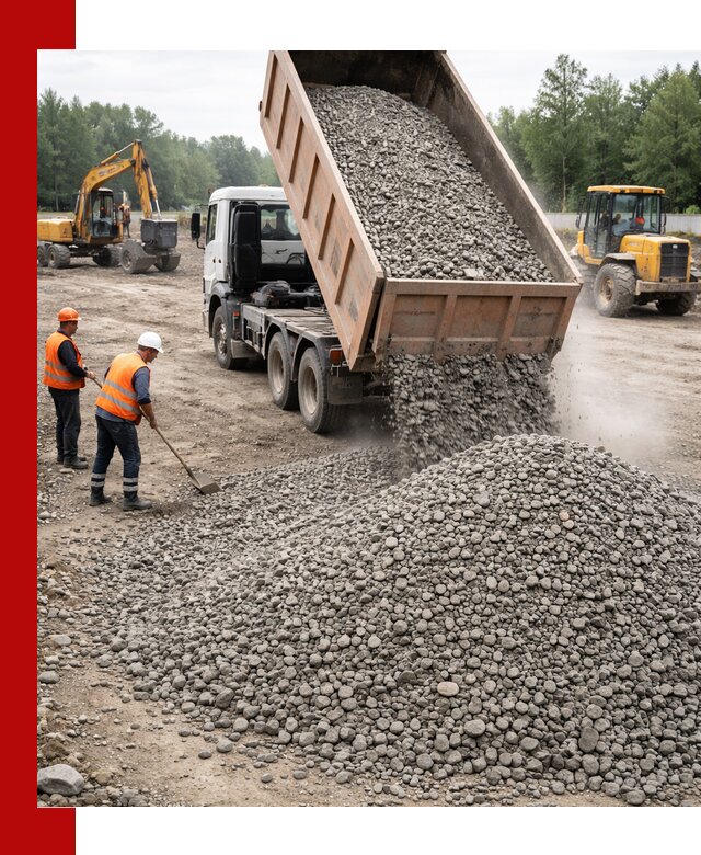 Доставка гравия фракции 40-70 в Орехове-Зуеве оптом и в розницу