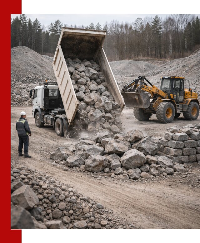 Доставка и продажа бутового гранитного камня в Орехове-Зуеве