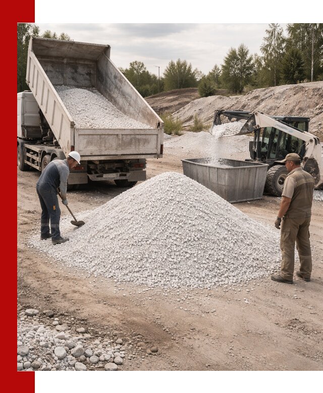 Доставка и продажа белой мраморной крошки в Орехове-Зуеве